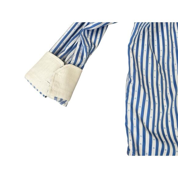 Robert Graham Men’s XL Shirt Long Sleeve Knowledge Wisdom Blue White Paisley - Picture 6 of 9